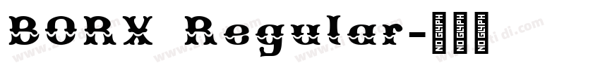 BORX Regular字体转换